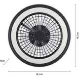 just light. Brandon Deckenventilator 36 cm Schwarz