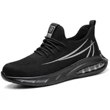 Sicherheitsschuhe Herren S3, Arbeitsschuhe Herren Sicherheitsschuhe Damen Arbeits- & Berufsschuhe Safety Shoes for Men Stahlkappenschuhe Atmungsaktiv Arbeitsschutzschuhe Leicht Breite Füße Schwarz 39 - 39 EU