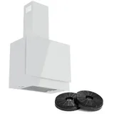 Umluft Wandhaube Kopffreie Dunstabzugshaube Filter Fernbedienung Gasdämpfer 60cm
