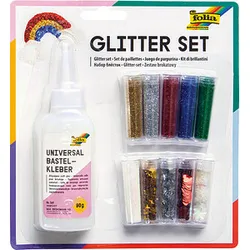 folia Bastelset Glitterset mehrfarbig