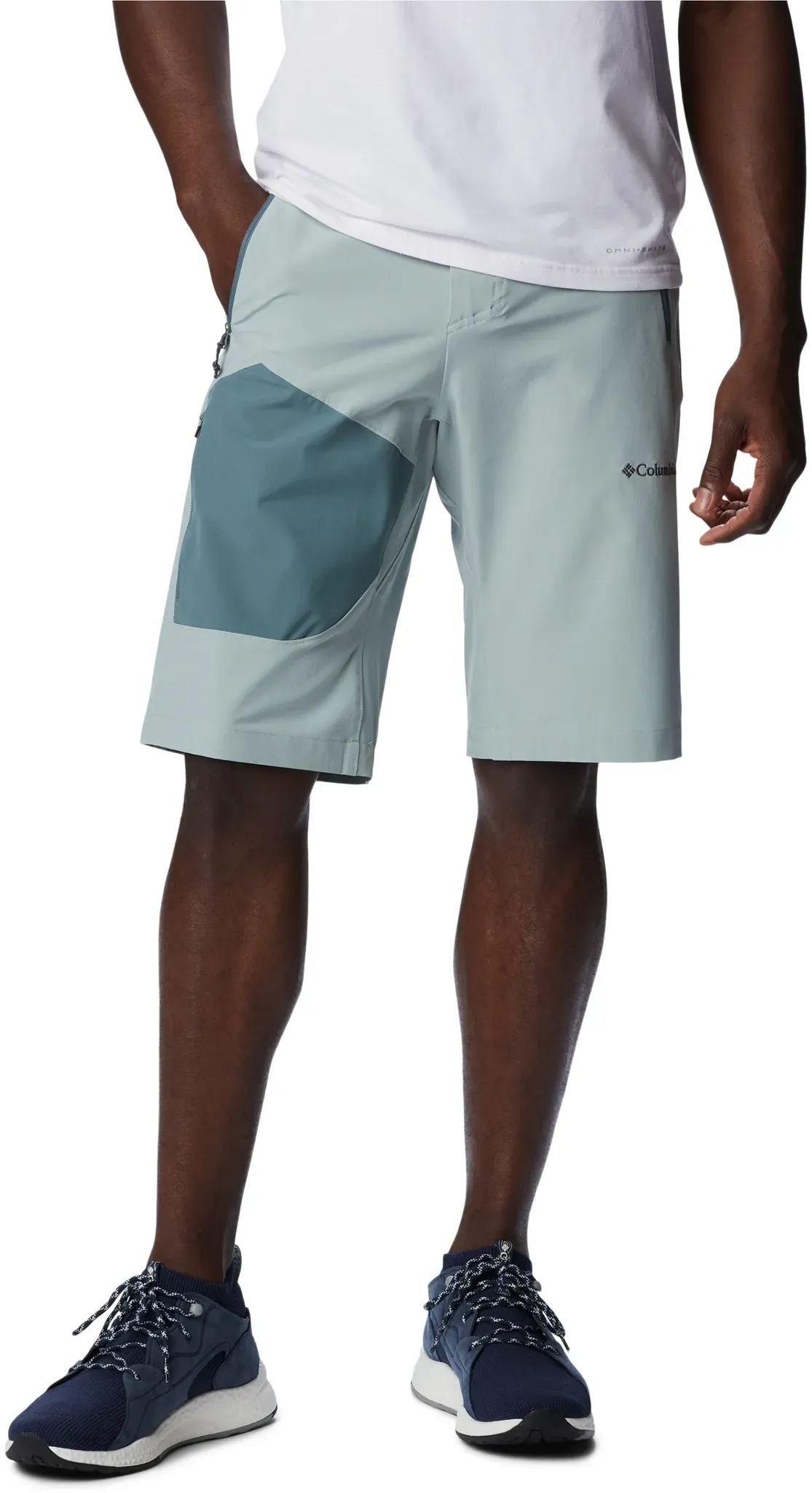 Columbia Herren Triple Canyon II Short - 38 - Niagara, CSC Stacked Graphic