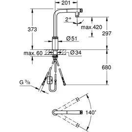 Grohe Minta SmartControl Spültischbatterie -mit AntiSlip