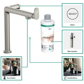 Hansgrohe Aqittura M91 Einhebelmischer Edelstahl