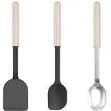Mepal Koch-Set 3-teilig Pfannenwender/Rührlöffel/Edelstahl-Schöpflöffel