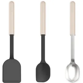 Mepal Koch-Set 3-teilig Pfannenwender/Rührlöffel/Edelstahl-Schöpflöffel