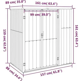 vidaXL Gerätehaus 1,61 x 0,89 m Grün