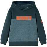 vidaXL Kinder-Kapuzenpullover Dunkelgrün 128