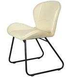 Casa Moro Polsterstuhl Besucherstuhl Stuhl Esszimmer Echt Leder Beige (Schalenstuhl bequem modern Lederstuhl), Echtleder Esszimmerstuhl als 1 Stuhl, 2er, 4er & 6er Set beige