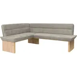 Home Affaire Eckbank HOME AFFAIRE "Beluna Polsterbank, Sitzecke", braun (latte, decor wotan eiche), B:210cm H:89cm T:169cm, Polyester, Sitzbänke, Eckbank, mit Wellenunterfederung im Sitz, TOPSELLER