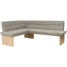 Home Affaire Eckbank HOME AFFAIRE "Beluna Polsterbank, Sitzecke", braun (latte, decor wotan eiche), B:210cm H:89cm T:169cm, Polyester, Sitzbänke, Eckbank, mit Wellenunterfederung im Sitz, TOPSELLER