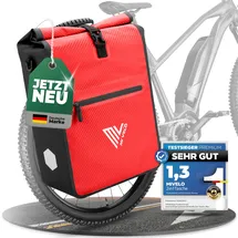 MIVELO 2in1 Fahrradtasche Gepäckträgertasche rot