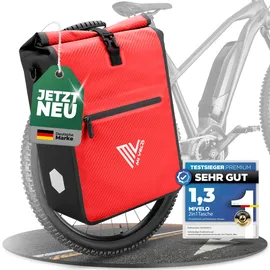 MIVELO 2in1 Fahrradtasche Gepäckträgertasche rot