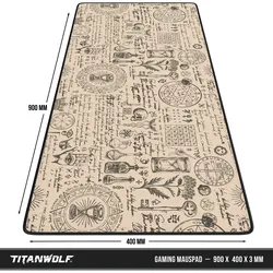 Titanwolf Gaming Mauspad, 900 x 400mm XXL Mousepad, verbessert Präzision & Geschwindigkeit, Alchemy