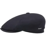 Stetson Reid 6 Panel Flatcap Herren Schirmmütze Herbst Winter Wolle Kaschmir dunkelblau 57 cm - 57