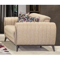 Casa Padrino Schlafsofa Luxus Schlafsofa Beige / Schwarz / Gold 222 x 90 x H. 80 cm - Modernes Wohnzimmer Sofa - Luxus Wohnzimmer Möbel