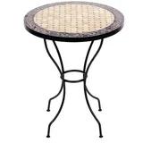 Marokkanischer Mosaiktisch orientalischer Tisch Bistrotisch Gartentisch 60cm Jam