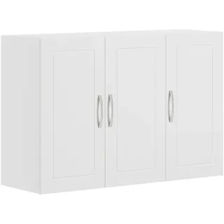 SoBuy Hängeschrank Weiß, Holzwerkstoff, 90x60x30 cm, Badezimmer, Badezimmerschränke, Hängeschränke