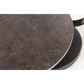 Riess-Ambiente DANCING RINGS Braun Travertin 133 x 44 x 100 cm