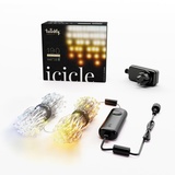 Twinkly Icicle Gold Edition - 190 AWW LED Icicle Lights String Amber Warm White Cold White - Generation II