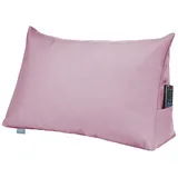 XDREAM Rückenkissen ergonomisches Keilkissen für Bett und Sofa, 1-tlg., als Kopfkissen oder Venenkissen verwendbar, mit praktischem Seitenfach rosa