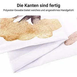 lerores Duschvorhang Blumen 180 x 200 cm wasserabweisend