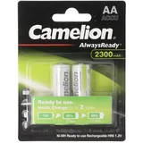 Camelion AA, Mignon LR6, HR6, NiMH Akku mit bis zu 2300mAh in 2er Blisterverpackung, Always Ready mit geringer Selbstentladung, Ready to Use Akku