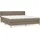 vidaXL Boxspringbett mit Matratze Taupe 180x200 cm Stoff
