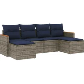 vidaXL Gartensofa-Set 6-tlg. grau