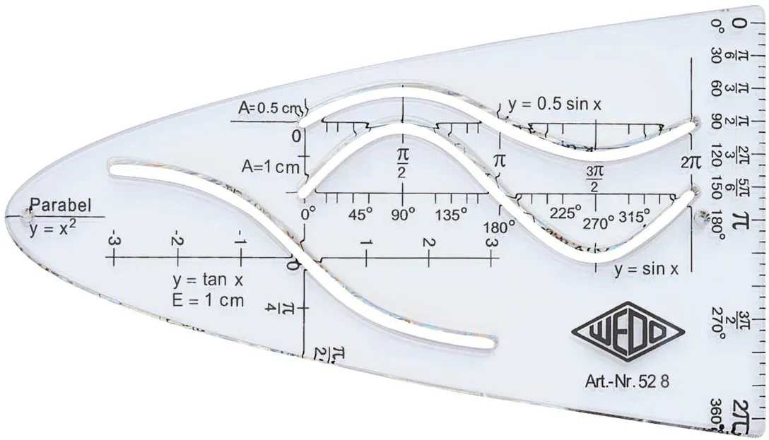 Preisvergleich Produktbild WEDO Schablone - Parabel - durchsichtig - Polystyrol