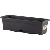 Plastiken - Pflanzgefäß mit integrierter Platte anthrazitfarben 40x20cm