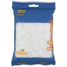 Hama Bügelperlen midi weiß 3000 Stück Durchmesser 5 mm