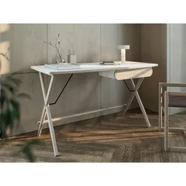 Mirjan24 Schreibtisch Match 1S Eiche Hell / Weiß