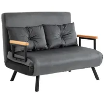 Homcom Schlafsofa mit Sitzkissen grau