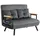 Homcom Schlafsofa mit Sitzkissen grau