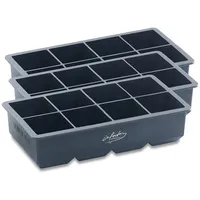 Infactory XXXL-Eiswürfelform für 8 Eiswürfel, 5x5x5cm, 3er-Set je 1