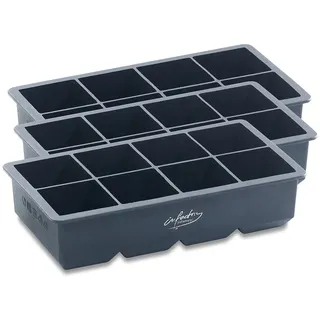 Infactory XXXL-Eiswürfelform für 8 Eiswürfel, 5x5x5cm, 3er-Set je 1 Liter