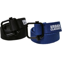 URBAN CLASSICS Hüftgürtel Urban Classics Unisex Industrial Canvas Belt Kids 2-Pack schwarz