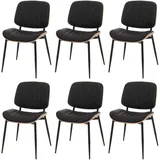 MCW Esszimmerstuhl MCW-O44 Kunstleder schwarz 6er Set