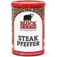 Block House Steak Pfeffer, Gewürzmischung für Steaks in Restaurantqualität auch für Marinaden geeignet, 200g Dose mit Streuaufsatz