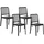 Beliani Gartenstuhl 4er Set Schwarz