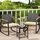 luxuskollektion 3-teiliges Gartenmöbel-Set Rattan Beige Terrasse Balkon