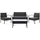 Mendler Poly-Rattan Garnitur 4-tlg. Schwarz