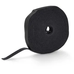 Nedis Klettband auf Rolle - Klettband-Kabelbinder - 1x Haken und Schlaufenrolle - Schwarz