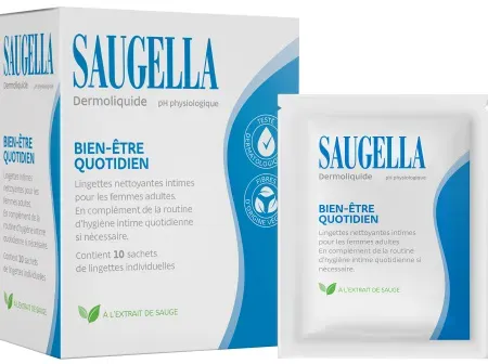Saugella Dermoliquide Intimpflegetücher 10 Stück