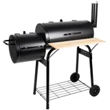 Alpina Smoker Barbecue - BBQ - mit separatem - verstellbarer Schornstein - 104 x 58 x 114 cm