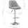vidaXL Barhocker Hellgrau Samt