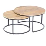 SonnenPartner Lounge-Tisch-Set Cambridge anthrazit/Met all/Old Teak SonnenPartner