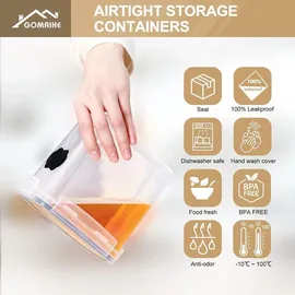 luxuskollektion Aufbewahrungsbox Vorratsdosen Set 1,6 L 10-tlg. schwarz