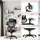 HJH Office Bürostuhl ERGOHUMAN SLIM ECO F GEN2 Netzstoff / Stoff - Schwarz