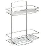 Metaltex Duschregal mit 2 Etagen, Onda Silbern